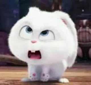 🕊 Snowball The Secret Life of Pets thỏ, động vật, trắng, dễ thương, hoạt hình telegram sticker