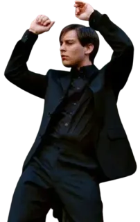 🕺 Peter Parker Spider-Man 3 tobey maguire, spider-man, danse, film telegram sticker