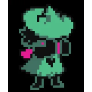 🤫 Ralsei Deltarune videojuego, pixel art, rpg, personaje, cabra telegram sticker