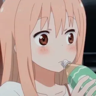 🥤 Anime, Fille, Boire, Mignon telegram sticker