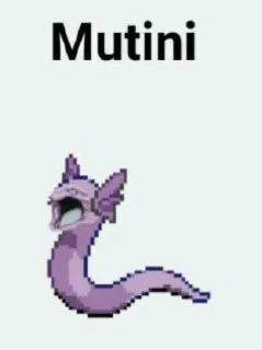 🆘 Mutini Mutini, cacing, ungu, binatang telegram sticker