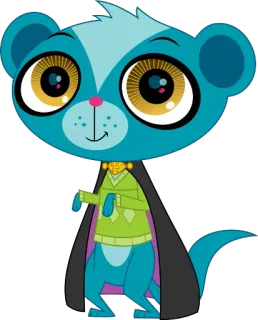👀 Sunil Nevla Littlest Pet Shop Sunil Nevla, Littlest Pet Shop, Zeichentrickfigur, Tier, Mungo telegram sticker