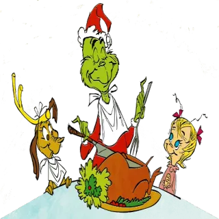 🎅 The Grinch How the Grinch Stole Christmas! Grinch, Navidad, Fiestas, Dibujos animados, Villa Quién, Pavo, Festivo telegram sticker