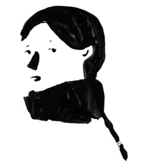 😎 portrait, woman, black and white, illustration, sketch, drawing whatsapp sticker