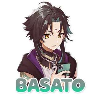 🤨 BASATO sticker, figur, text, basato, cartoon telegram sticker