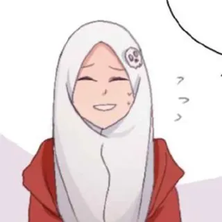 ℹ️ anime, kartun, wanita, hijab, muslimah, gadis telegram sticker