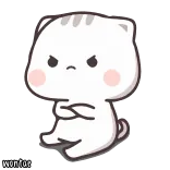 🍼 gato, enojado, pegatina, lindo, dibujos animados, animal telegram sticker