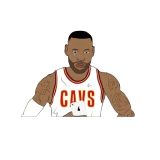 😥 LeBron James pallacanestro, atleta, NBA, Cavaliers, LeBron telegram sticker
