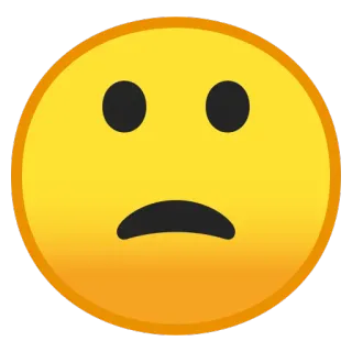 🙁 emoji, sedih, tidak bahagia, wajah telegram sticker