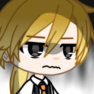 😑 Гача, Аниме, Аватар, Иллюстрация, Мультфильм, Цифровое искусство telegram sticker