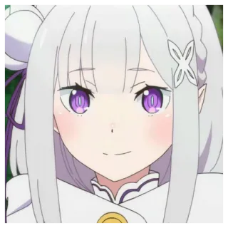 🎀 Emilia Re:Zero Anime, Emilia, Re:Zero, Dibujos animados, Personaje, Lindo whatsapp sticker
