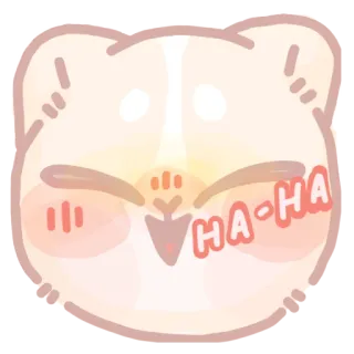 😄 HA-HA смех, эмодзи, счастливый, мультик, милый, веселье whatsapp sticker