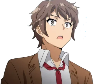 😰 anime, sakuta azusagawa, bunny girl senpai telegram sticker