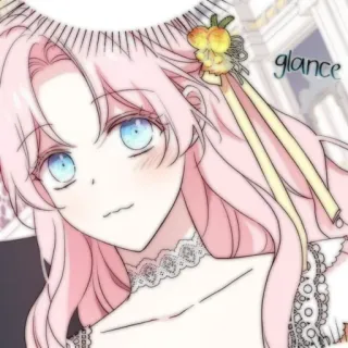 🍭 glance อนิเมะ, มังงะ, ผมสีชมพู, ตัวละคร, ผู้หญิง, ผู้หญิง, ศิลปะ telegram sticker