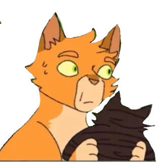😟 Katze, orange, Cartoon, Tier, süß telegram sticker