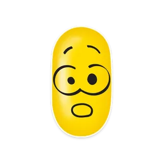 😯 絵文字, 黄色, 衝撃, 表情, 顔, 漫画 whatsapp sticker