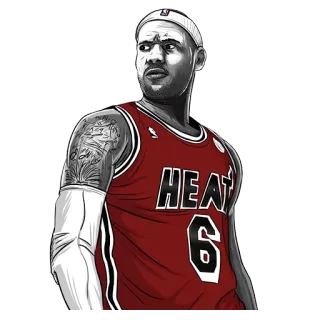 😠 LeBron James Pallacanestro, Atleta, NBA, Heat, Sport telegram sticker