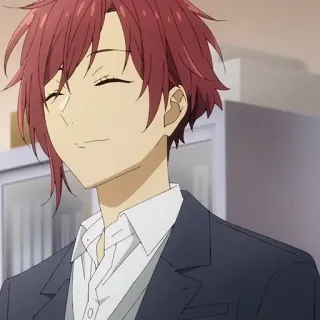 📚 anime, male, red hair, character, portrait telegram sticker