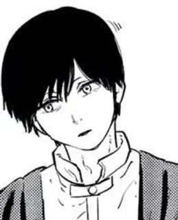 🌟 Aki Hayakawa Chainsaw Man อนิเมะ, มังงะ, อากิ ฮายาคาวะ, Chainsaw Man, เศร้า, ตัวละคร, ตัวละครอนิเมะ whatsapp sticker