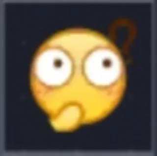 🤭 Emoji, Pertanyaan, Bingung, Berpikir, Tanda tanya telegram sticker