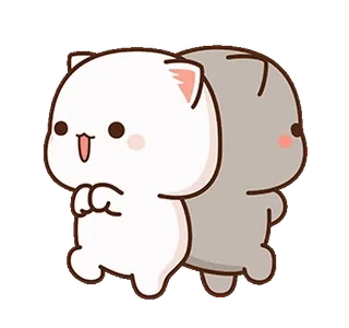 💃 gato, fofo, kawaii, desenho animado, animais, feliz telegram sticker