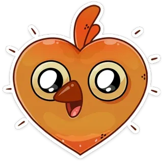 ❤️ hart, vogel, schattig, cartoon, liefde telegram sticker