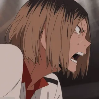 🤬 Kozume Kenma Haikyu!! Anime, Haikyuu, Kozume Kenma, Wütend, Charakter, Volleyball telegram sticker