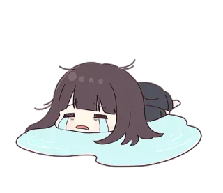 😭 crying, sad, chibi, anime, tears, emotional telegram sticker