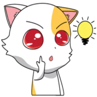 😒 猫, 中指, 动漫, 卡通, 冒犯, 粗鲁 whatsapp sticker