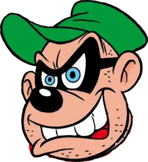 😈 Beagle Boy Cartone animato, Cattivo, DuckTales, Disney whatsapp sticker