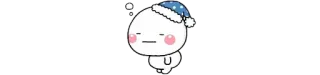 😐 sleepy, nightcap, cute, cartoon, dreaming whatsapp sticker