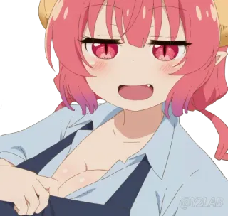😏 Ilulu Miss Kobayashi's Dragon Maid Anime, Dragón, Chica, Linda, Ilulu, Miss Kobayashi's Dragon Maid whatsapp sticker
