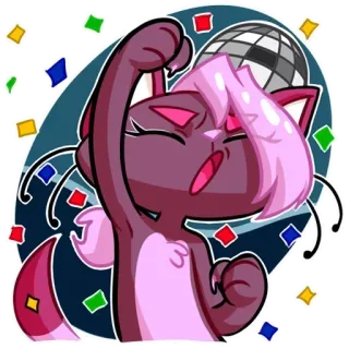 Kate The Flirty Cat whatsapp stickers