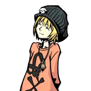 ☺️ character, skull, beanie, casual, illustration telegram sticker