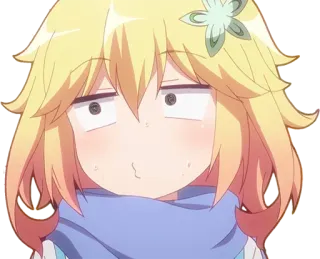 😒 anime, manga, cartoon, expression, funny, cute telegram sticker