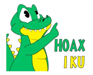 😅 HOAX I KU alligator, crocodile, cartoon, hoax, iku telegram sticker