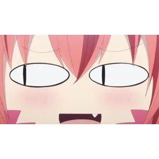 👀 Anime, Mangá, Engraçado, Expressão, Bobo telegram sticker