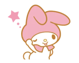 😉 My Melody kawaii, kartun, imut, kelinci, Sanrio telegram sticker