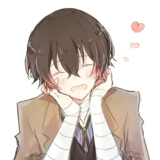 ❤️ Dazai Osamu Bungo Stray Dogs Anime, Personnage, Dazai, Bungo Stray Dogs, Fanart telegram sticker