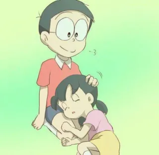 🤗 Nobita Nobi Doraemon Anime, Freundschaft, Cartoon, Süß, Schlaf whatsapp sticker