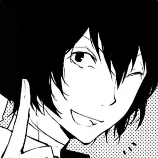 🫐 anime, manga, character, wink, smiling telegram sticker