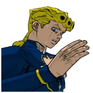 😤 Giorno Giovanna JoJo's Bizarre Adventure Anime, Manga, Jojo, Giorno, Golden Wind, Postać, Ilustracja telegram sticker