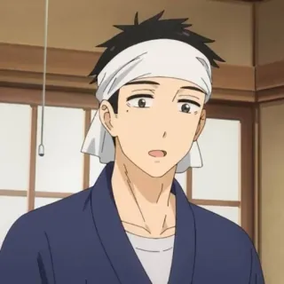 😶 Anime, Mann, Porträt, Innen, Cartoon telegram sticker