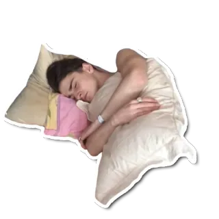 💤 сон, спящий, человек, подушка, одеяло telegram sticker