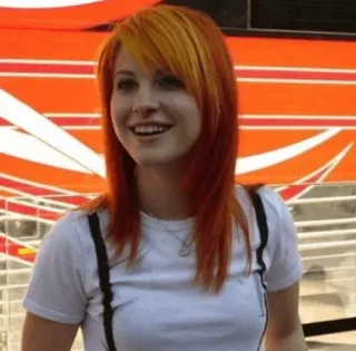 🌀 Hayley Williams ผู้หญิง, นักร้อง, ผมสีส้ม, Paramore, คนดัง, คน telegram sticker