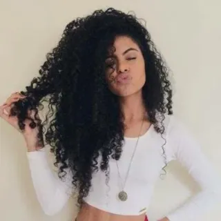 😘 woman, curly hair, portrait, kiss, beauty, fashion telegram sticker