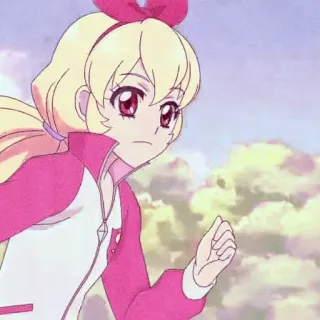 🍓 Anime, Kartun, Gadis, Lucu, Berlari, Merah muda, Pirang telegram sticker