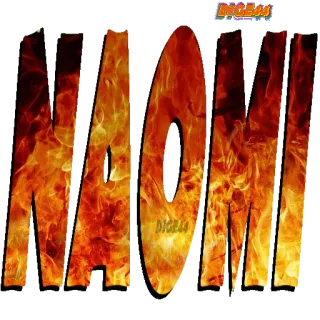 😰 NAOMI Name, Feuer, Text, Flammen telegram sticker