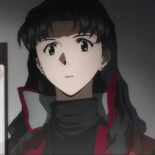😮 Misato Katsuragi Neon Genesis Evangelion anime, mujer, misato, evangelion telegram sticker