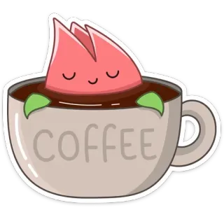 ☕️ COFFEE coffee, flower, cute, drink, relaxing, caffeine telegram sticker